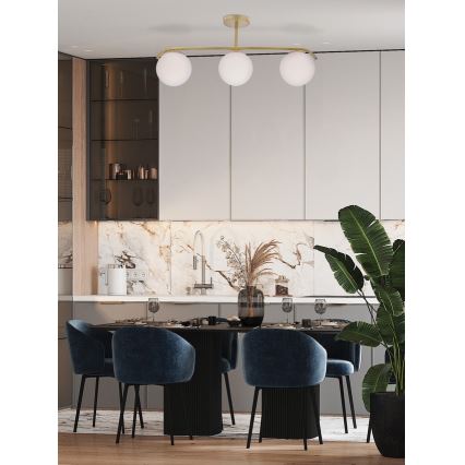 Κρεμαστό φωτιστικό AMADEO 3xE14/40W/230V ορείχαλκος