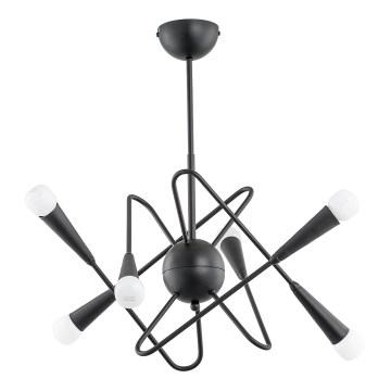Κρεμαστό φωτιστικό APPER 6xE14/10W/230V μαύρο