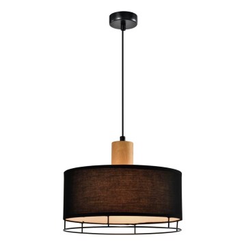 Κρεμαστό φωτιστικό ARDI με καλώδιο 1xE27/40W/230V, μαύρο/καφέ