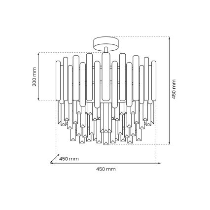 Κρεμαστό φωτιστικό ASPEN 6xE14/40W/230V ματ χρώμιο