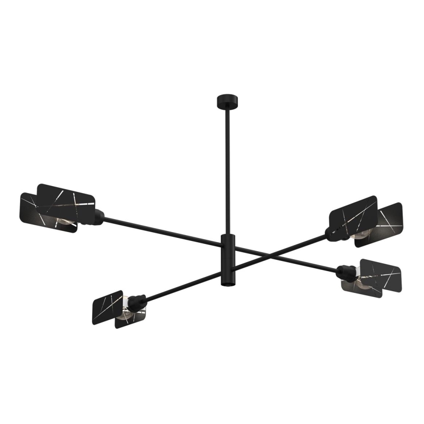 Κρεμαστό φωτιστικό ASTRA 4xE27/60W/230V μαύρο
