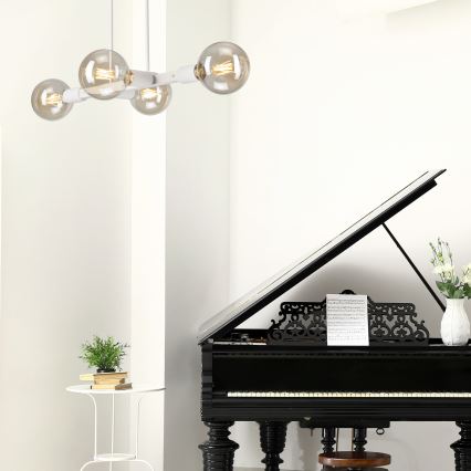 Κρεμαστό φωτιστικό ASTRID 4xE27/60W/230V λευκό