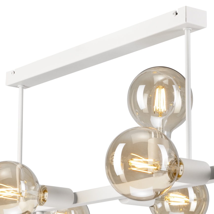 Κρεμαστό φωτιστικό ASTRID 8xE27/60W/230V λευκό