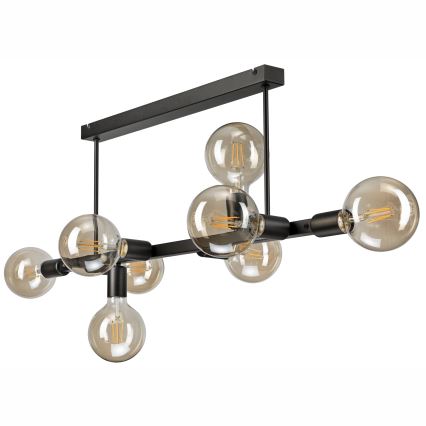 Κρεμαστό φωτιστικό ASTRID 8xE27/60W/230V μαύρο