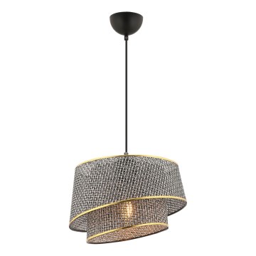 Κρεμαστό φωτιστικό BARETTE με καλώδιο, 1xE27/60W/230V, γκρι/χρυσό
