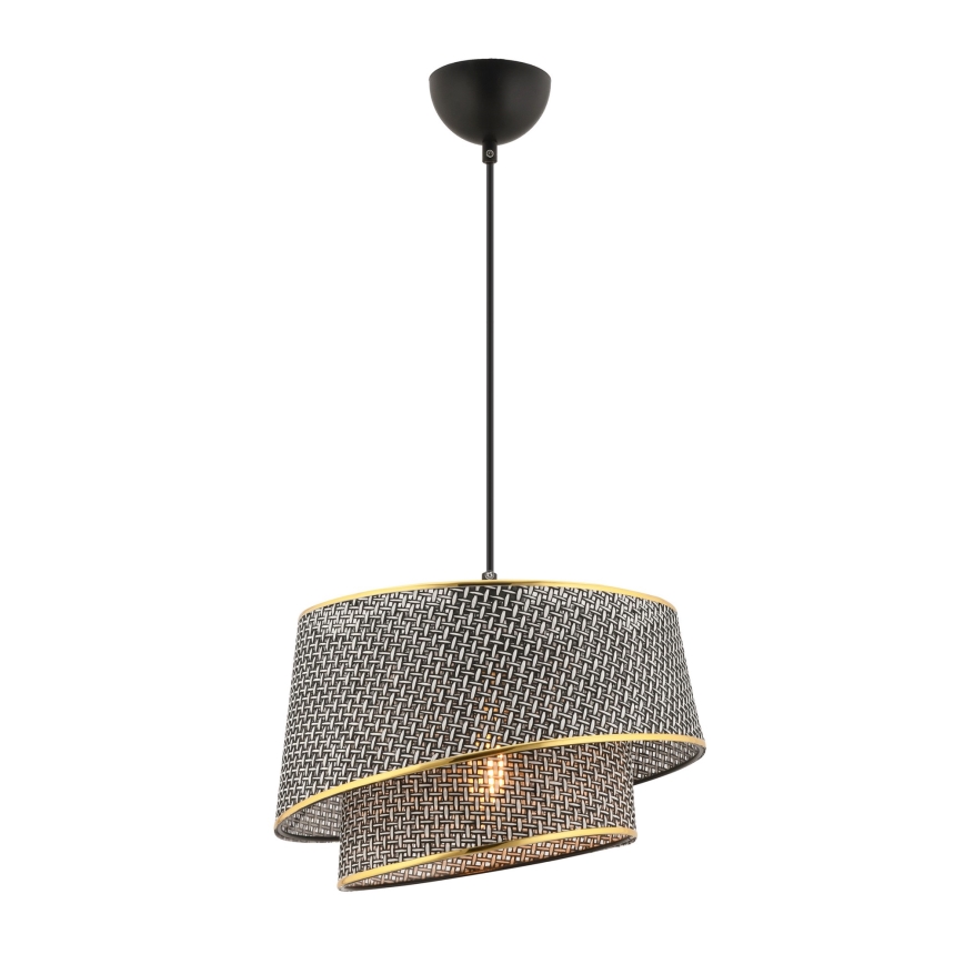 Κρεμαστό φωτιστικό BARETTE με καλώδιο, 1xE27/60W/230V, γκρι/χρυσό