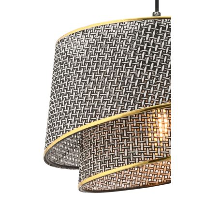 Κρεμαστό φωτιστικό BARETTE με καλώδιο, 1xE27/60W/230V, γκρι/χρυσό
