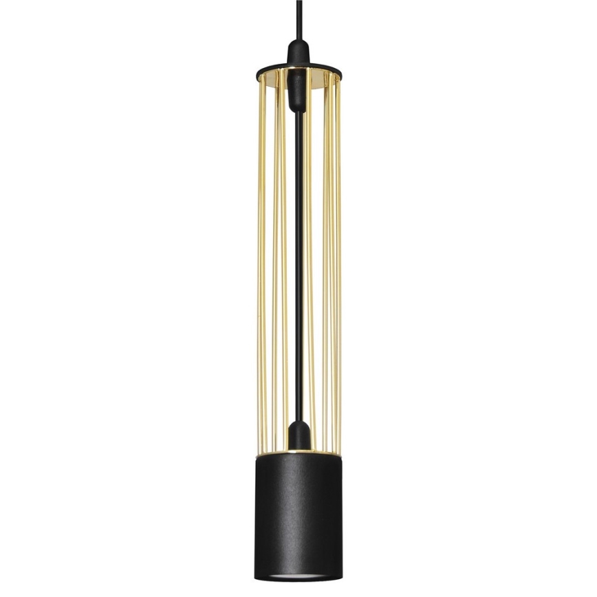 Κρεμαστό φωτιστικό BARS 1xGU10/20W/230V χρυσαφί/μαύρο