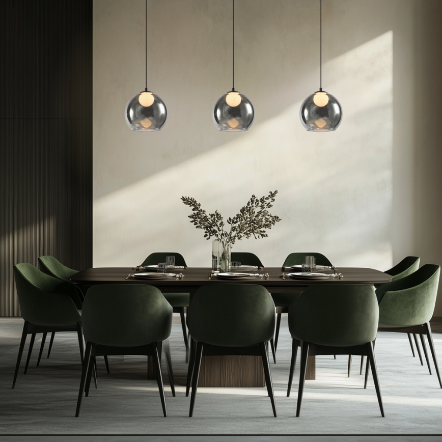 Κρεμαστό φωτιστικό BRIN με καλώδιο 1xG9/15W/230V καπνιστό μαύρο