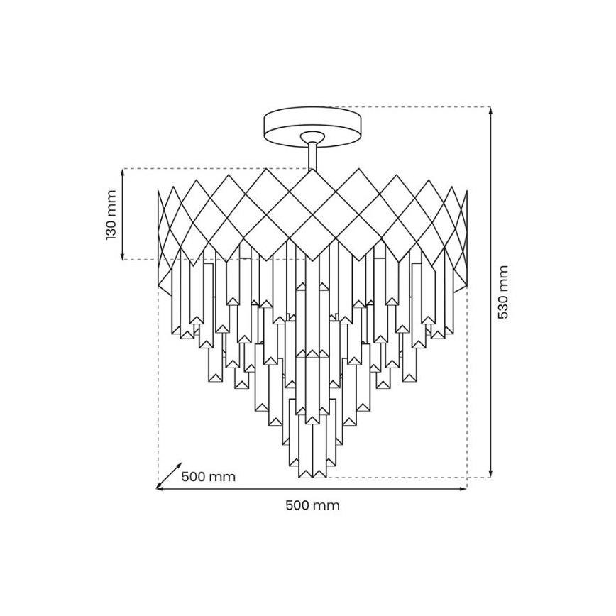 Κρεμαστό φωτιστικό CARISMA 9xE14/40W/230V χρυσαφί
