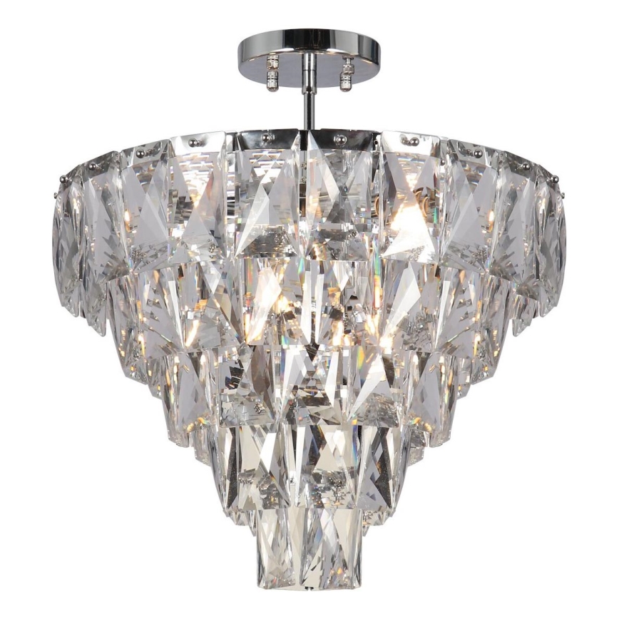 Κρεμαστό φωτιστικό CHELSEA 6xE14/40W/230V διάμετρος 50 cm γυαλιστερό χρώμιο