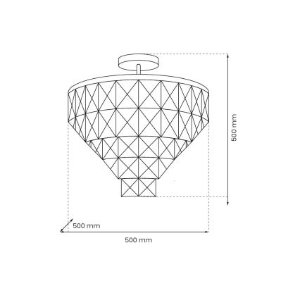 Κρεμαστό φωτιστικό CHELSEA 6xE14/40W/230V διάμετρος 50 cm γυαλιστερό χρώμιο