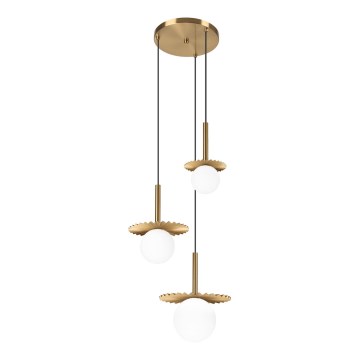 Κρεμαστό φωτιστικό CHITA με καλώδιο 3xG9/5W/230V, χρυσό
