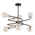 Κρεμαστό φωτιστικό DISCO 6xE27/60W/230V μαύρο/χρυσαφί