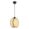 Κρεμαστό φωτιστικό DRUM με καλώδιο 1xE27/60W/230V μπεζ/μαύρο