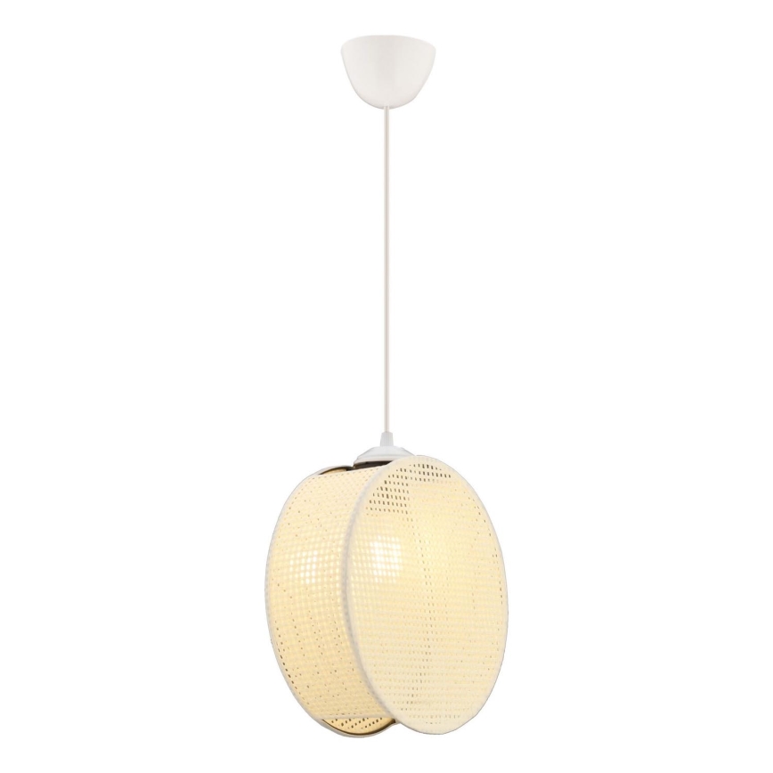 Κρεμαστό φωτιστικό DRUM με καλώδιο, 1xE27/60W/230V, σε κρεμ απόχρωση