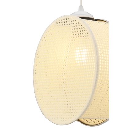 Κρεμαστό φωτιστικό DRUM με καλώδιο, 1xE27/60W/230V, σε κρεμ απόχρωση