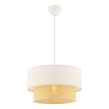 Κρεμαστό φωτιστικό ECHO με καλώδιο 1xE27/60W/230V κρεμ/μπεζ