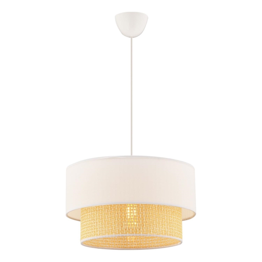Κρεμαστό φωτιστικό ECHO με καλώδιο 1xE27/60W/230V κρεμ/μπεζ
