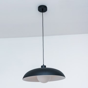 Κρεμαστό φωτιστικό ECLIPSE με καλώδιο 1xE27/15W/230V μαύρο/λευκό