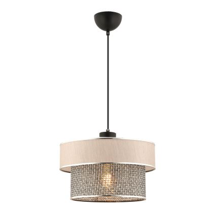 Κρεμαστό φωτιστικό ERO 1xE27/60W/230V κρέμα/γκρι