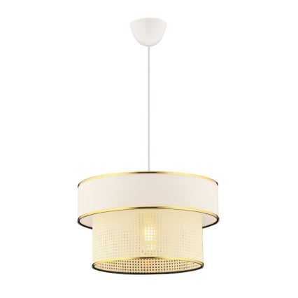 Κρεμαστό φωτιστικό ERO με καλώδιο 1xE27/60W/230V κρεμ/χρυσό