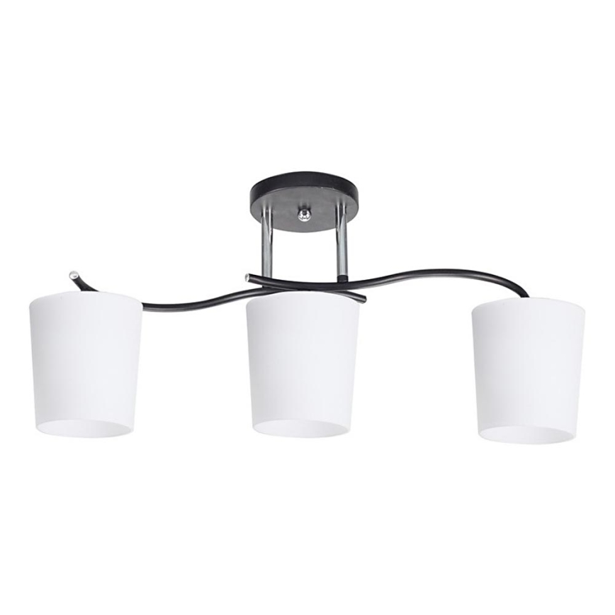 Κρεμαστό φωτιστικό ESNYR 3xE27/40W/230V μαύρο/λευκό