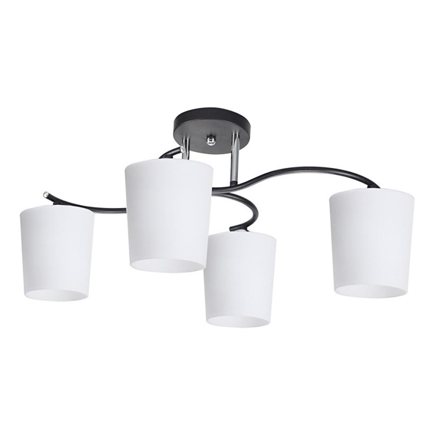 Κρεμαστό φωτιστικό ESNYR 4xE27/40W/230V μαύρο/λευκό