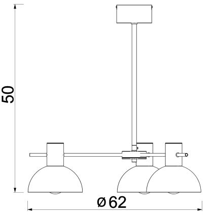 Κρεμαστό φωτιστικό ESTATE MINI 3xE27/15W/230V πράσινο