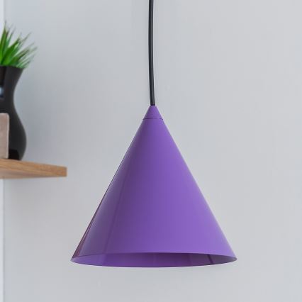 Κρεμαστό φωτιστικό ETNA II με καλώδιο 1xE27/15W/230V Ø 18,5 cm μωβ