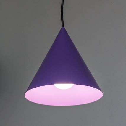 Κρεμαστό φωτιστικό ETNA II με καλώδιο 1xE27/15W/230V Ø 18,5 cm μωβ