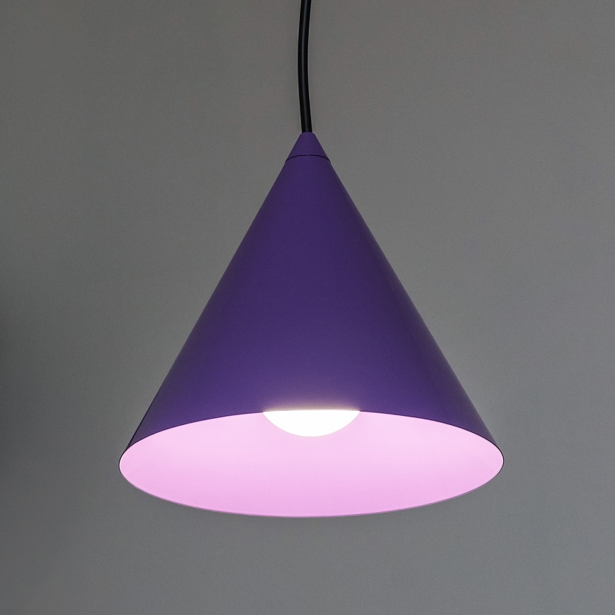 Κρεμαστό φωτιστικό ETNA II με καλώδιο 1xE27/15W/230V Ø 18,5 cm μωβ