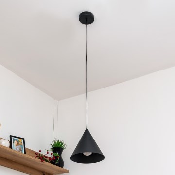 Κρεμαστό φωτιστικό ETNA II με καλώδιο, 1xE27/15W/230V, διάμετρος 18,5 cm, μαύρο