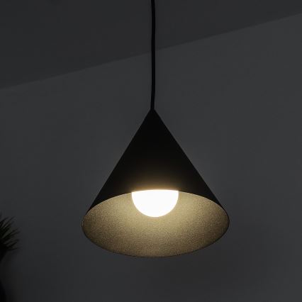 Κρεμαστό φωτιστικό ETNA II με καλώδιο, 1xE27/15W/230V, διάμετρος 18,5 cm, μαύρο