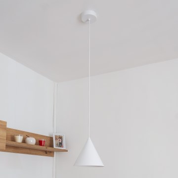 Κρεμαστό φωτιστικό ETNA II σε καλώδιο 1xE27/15W/230V, Ø 18,5 cm, λευκό