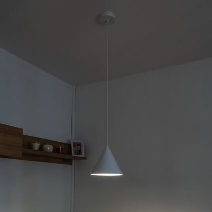 Κρεμαστό φωτιστικό ETNA II σε καλώδιο 1xE27/15W/230V, Ø 18,5 cm, λευκό