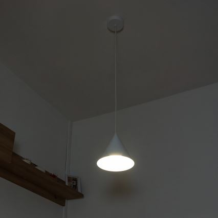 Κρεμαστό φωτιστικό ETNA II σε καλώδιο 1xE27/15W/230V, Ø 18,5 cm, λευκό