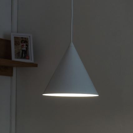 Κρεμαστό φωτιστικό ETNA II σε καλώδιο 1xE27/15W/230V, Ø 18,5 cm, λευκό