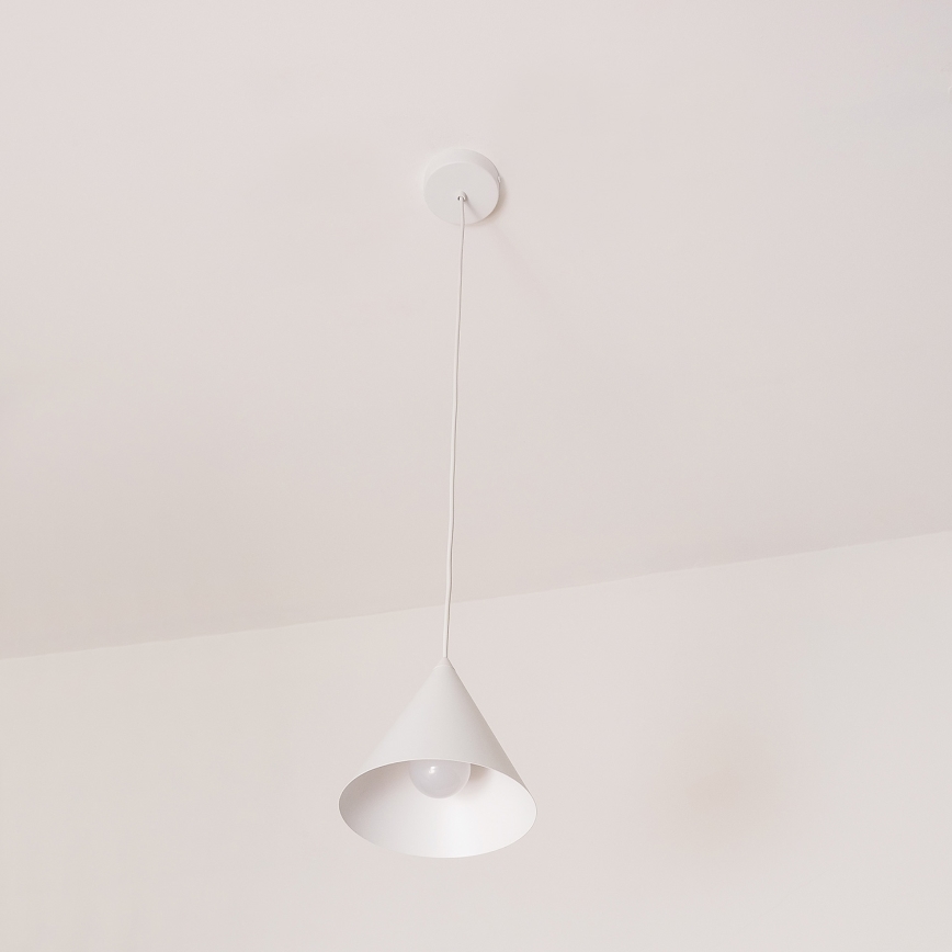 Κρεμαστό φωτιστικό ETNA II σε καλώδιο 1xE27/15W/230V, Ø 18,5 cm, λευκό