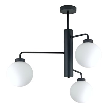 Κρεμαστό φωτιστικό FLEX 3xE27/60W/230V μαύρο/λευκό
