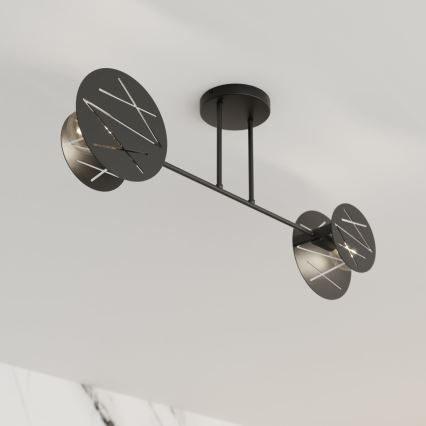 Κρεμαστό φωτιστικό FRICK 2xE27/15W/230V μαύρο