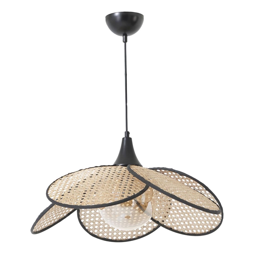 Κρεμαστό φωτιστικό FUME 1xE27/40W/230V Ø 45 cm μαύρο/μπεζ