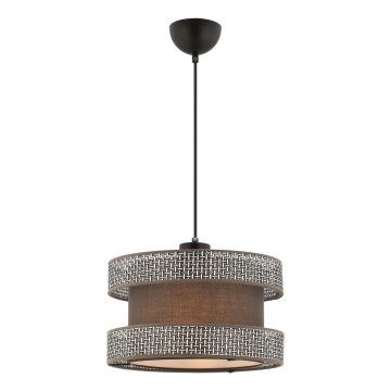 Κρεμαστό φωτιστικό HALO 1xE27/60W/230V καφέ/γκρι