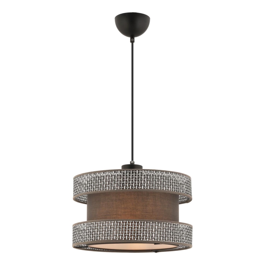 Κρεμαστό φωτιστικό HALO 1xE27/60W/230V καφέ/γκρι