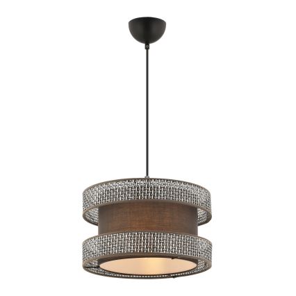 Κρεμαστό φωτιστικό HALO 1xE27/60W/230V καφέ/γκρι