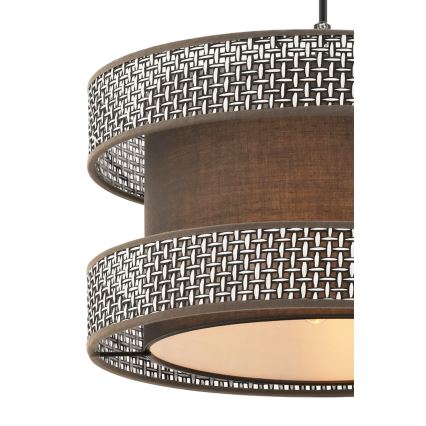 Κρεμαστό φωτιστικό HALO 1xE27/60W/230V καφέ/γκρι
