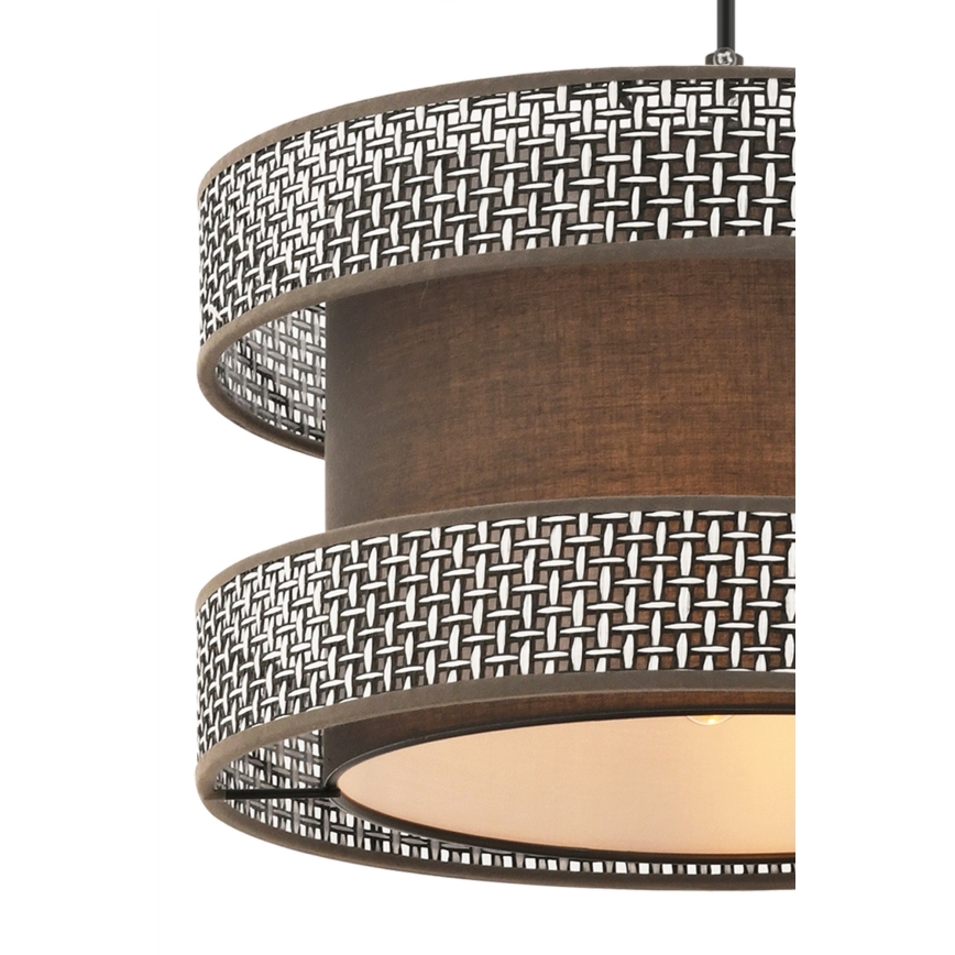 Κρεμαστό φωτιστικό HALO 1xE27/60W/230V καφέ/γκρι