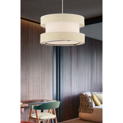Κρεμαστό φωτιστικό HALO 1xE27/60W/230V κρεμ