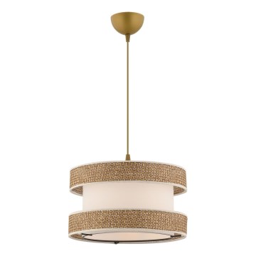 Κρεμαστό φωτιστικό HALO 1xE27/60W/230V κρεμ/μπεζ