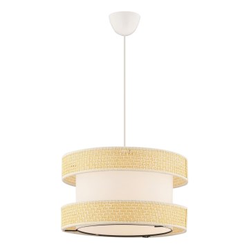 Κρεμαστό φωτιστικό HALO 1xE27/60W/230V κρεμ/μπεζ